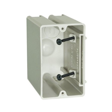 ALLIED MOULDED PRODUCTS Electrical Box, 23 cu in, Wall Box, 1 Gang, Polyvinyl Chloride SB=1